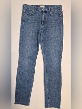 Mother Womens The Looker Ankle Fray Jeans Chain Of Destiny Size 26